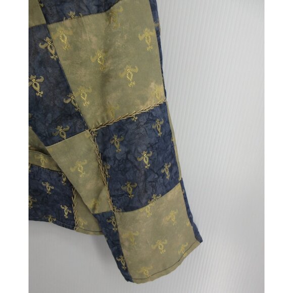 VINTAGE April Cornell Jacket Large Jacquard Patchwork Artsy Boho * - Picture 3 of 10